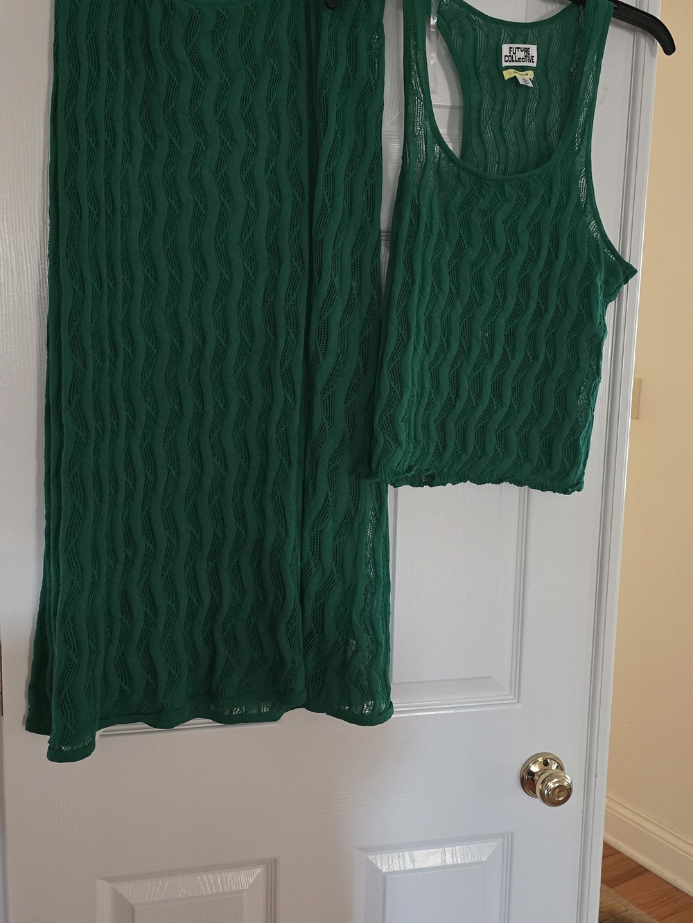 Future Collective Green Midi Dress - Sleeveless Knit Set